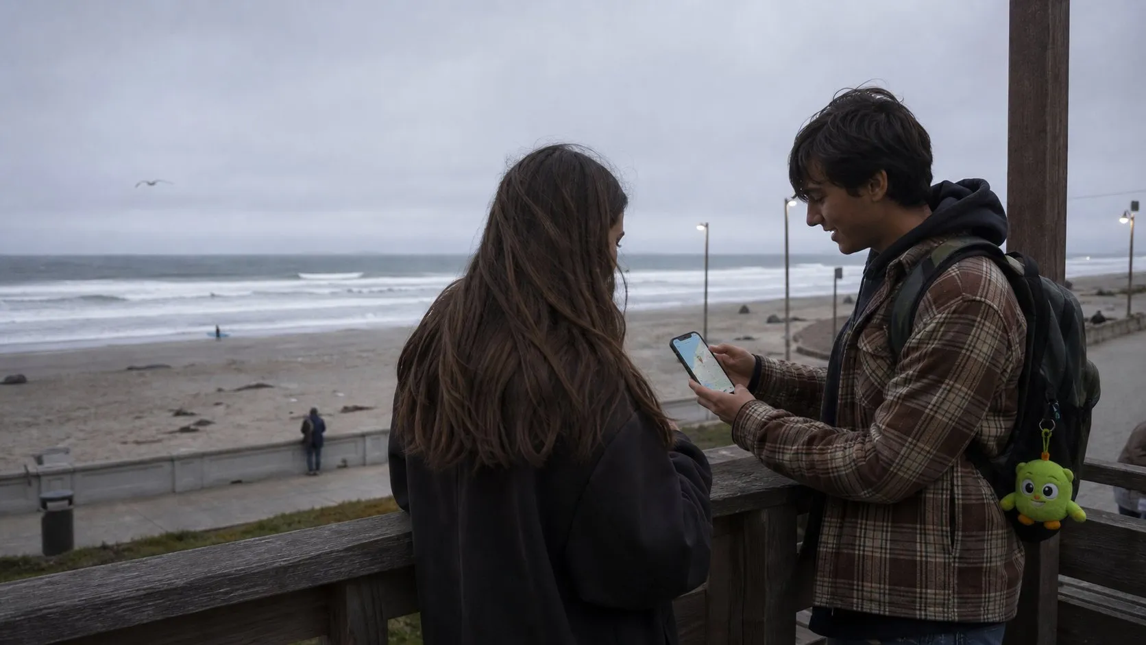 A real city moment showing Karpo helping someone act after using Duolingo Max