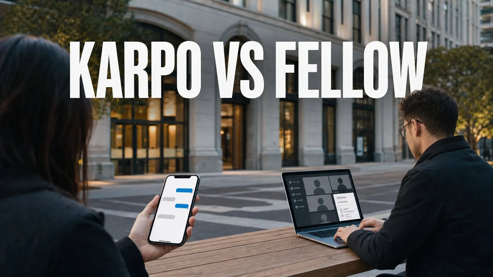 Photorealistic Karpo versus Fellow comparison using a architecture establishing composition