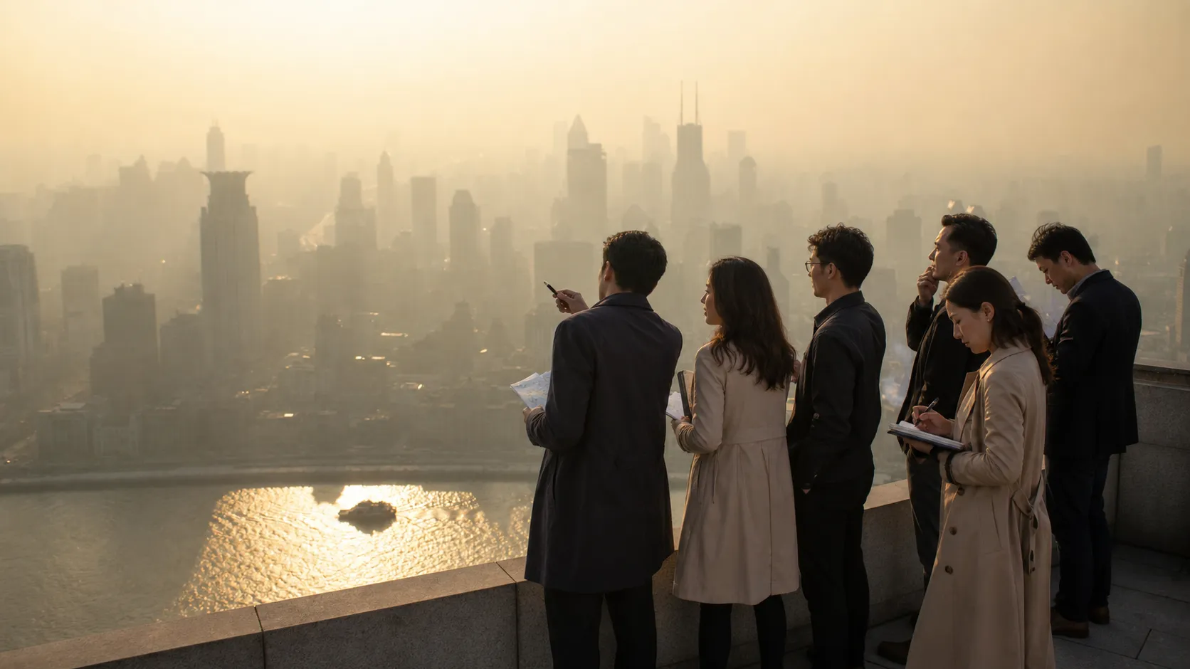Photorealistic scene showing Karpo coordinating the wider day around Genspark.