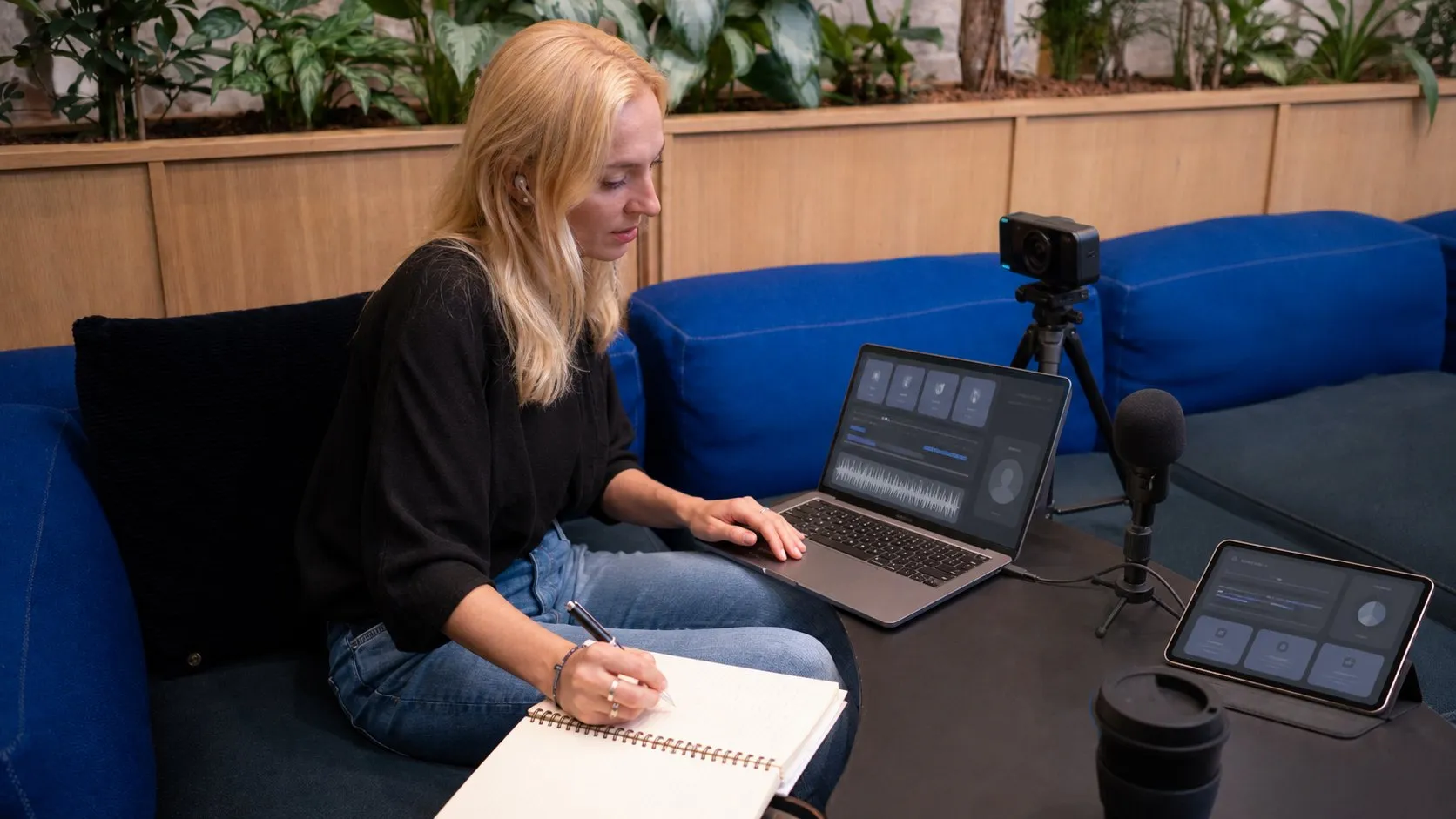 A photorealistic AI meeting assistant work moment showing where Jamie fits before a city decision