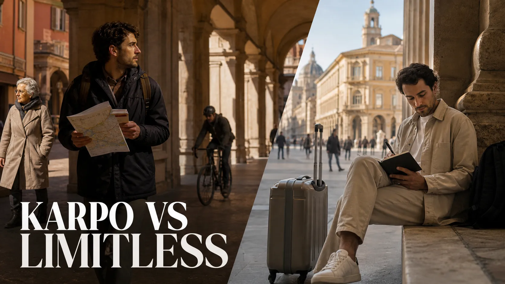 Karpo versus Limitless in a photorealistic editorial comparison.