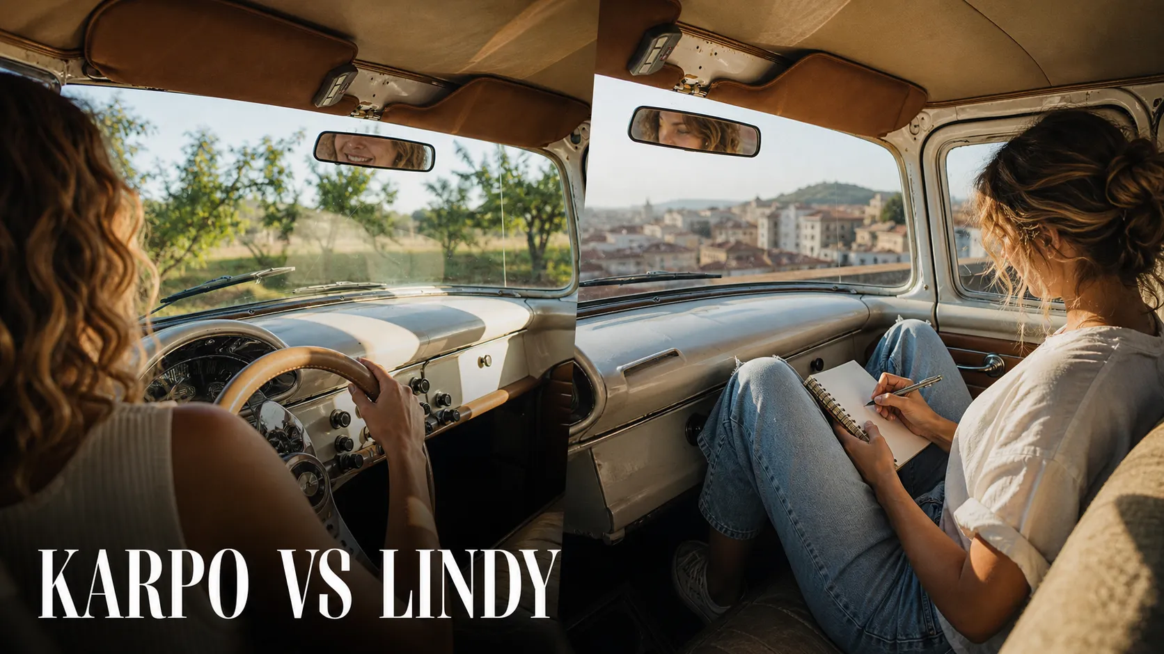 Karpo versus Lindy in a photorealistic editorial comparison.