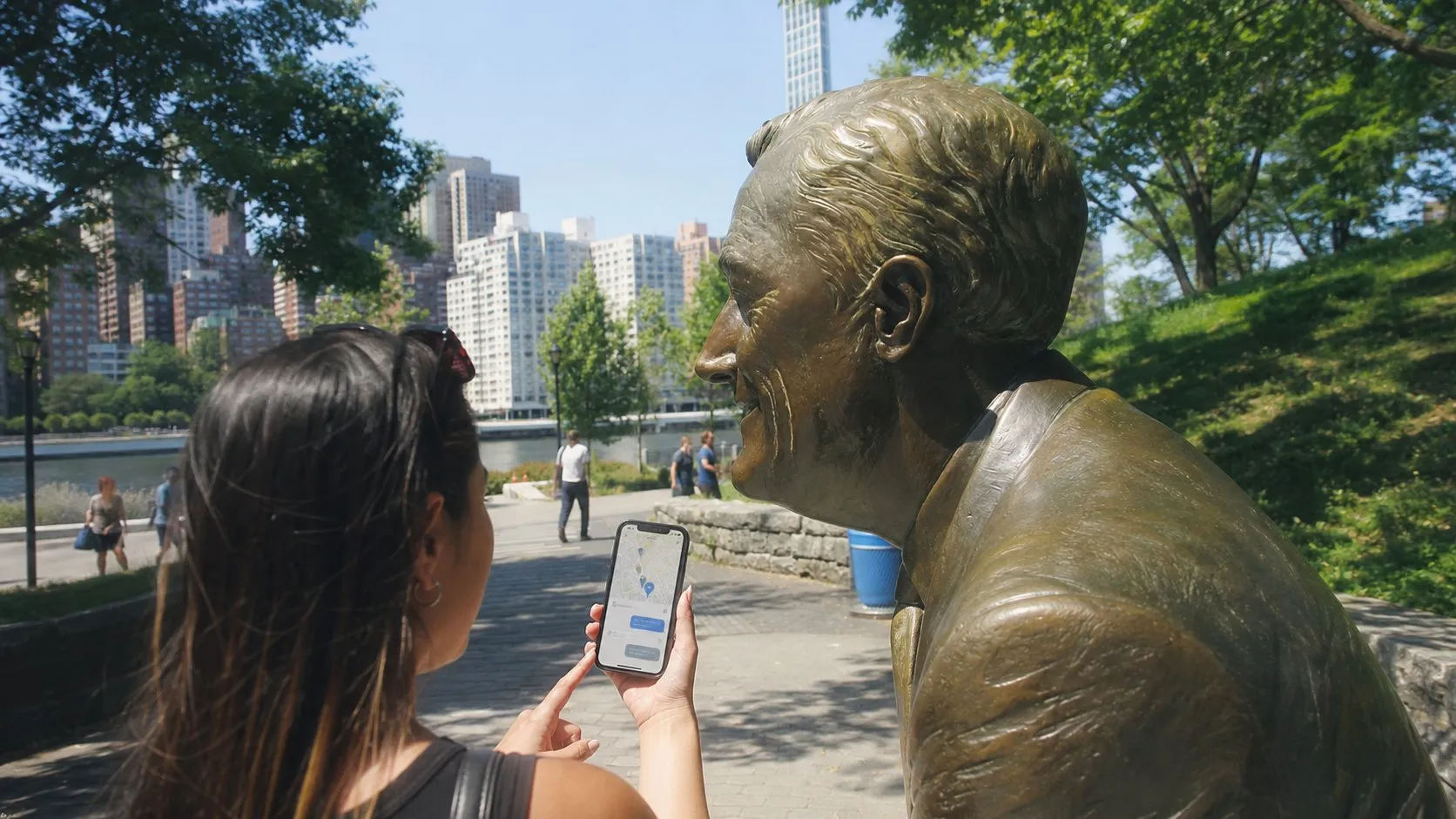 A real city moment showing Karpo helping someone act after using NotebookLM