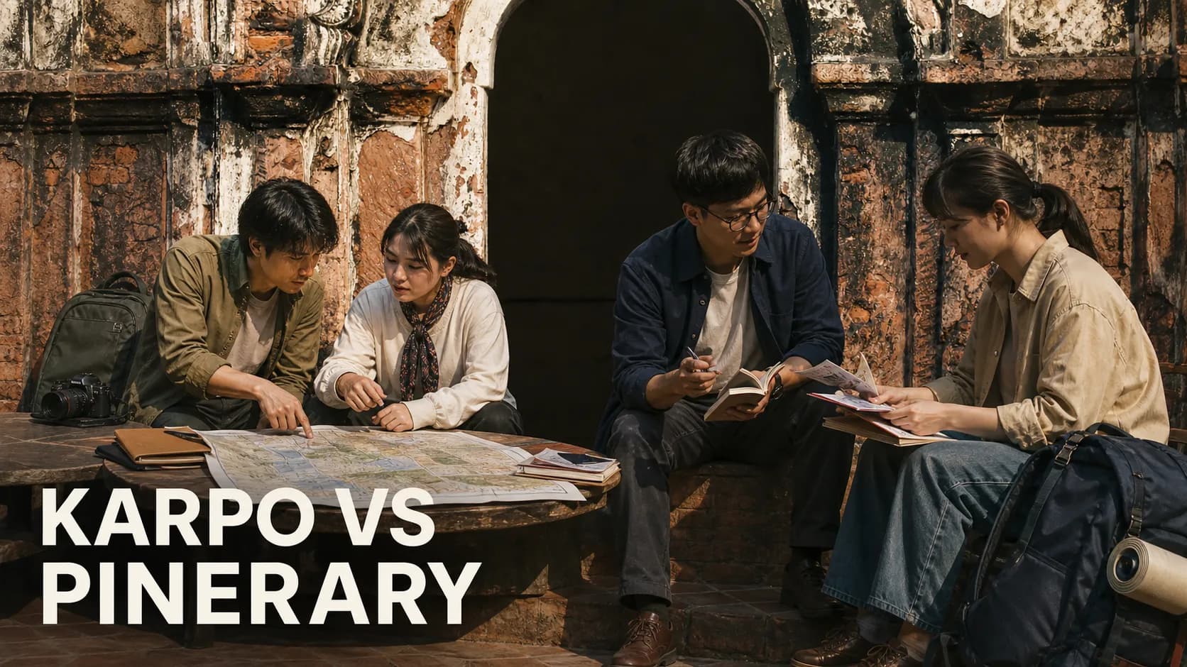 Karpo versus Pinerary in a photorealistic editorial comparison.