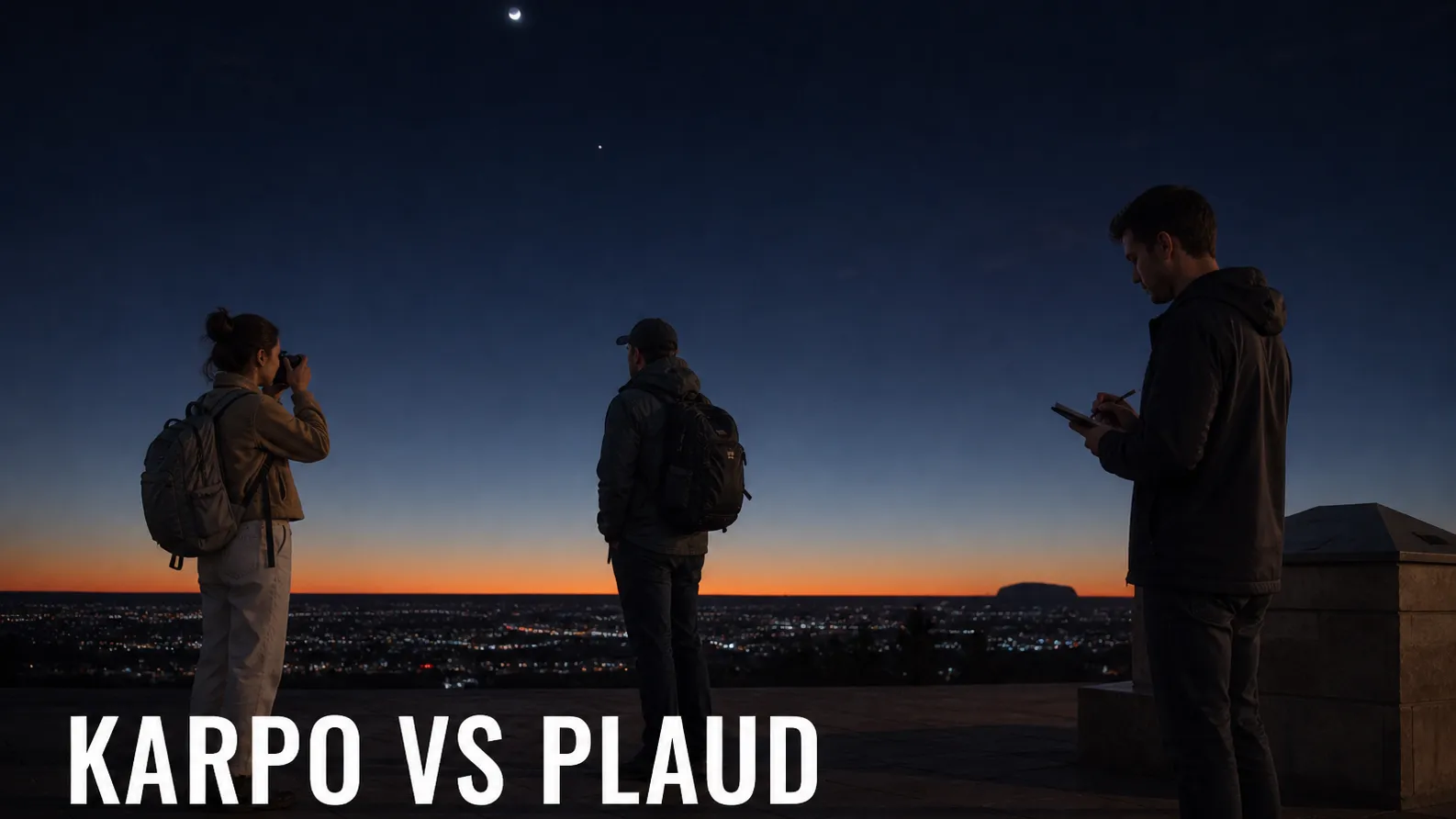 Karpo versus PLAUD in a photorealistic editorial comparison.