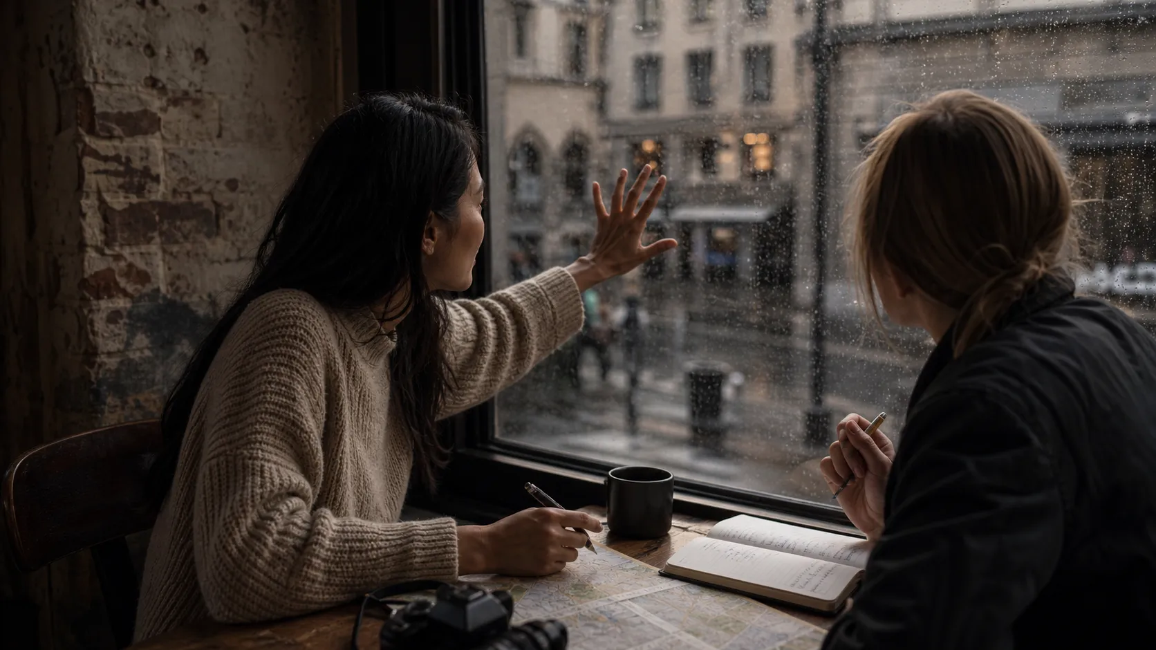 Photorealistic scene showing Karpo coordinating the wider day around Reflect.