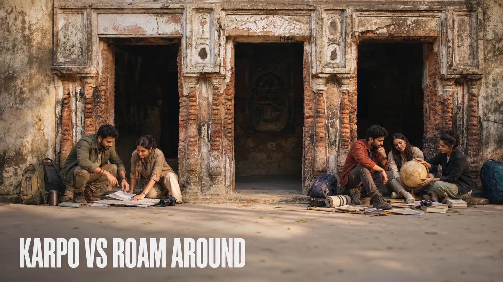 Karpo versus Roam Around in a photorealistic editorial comparison.