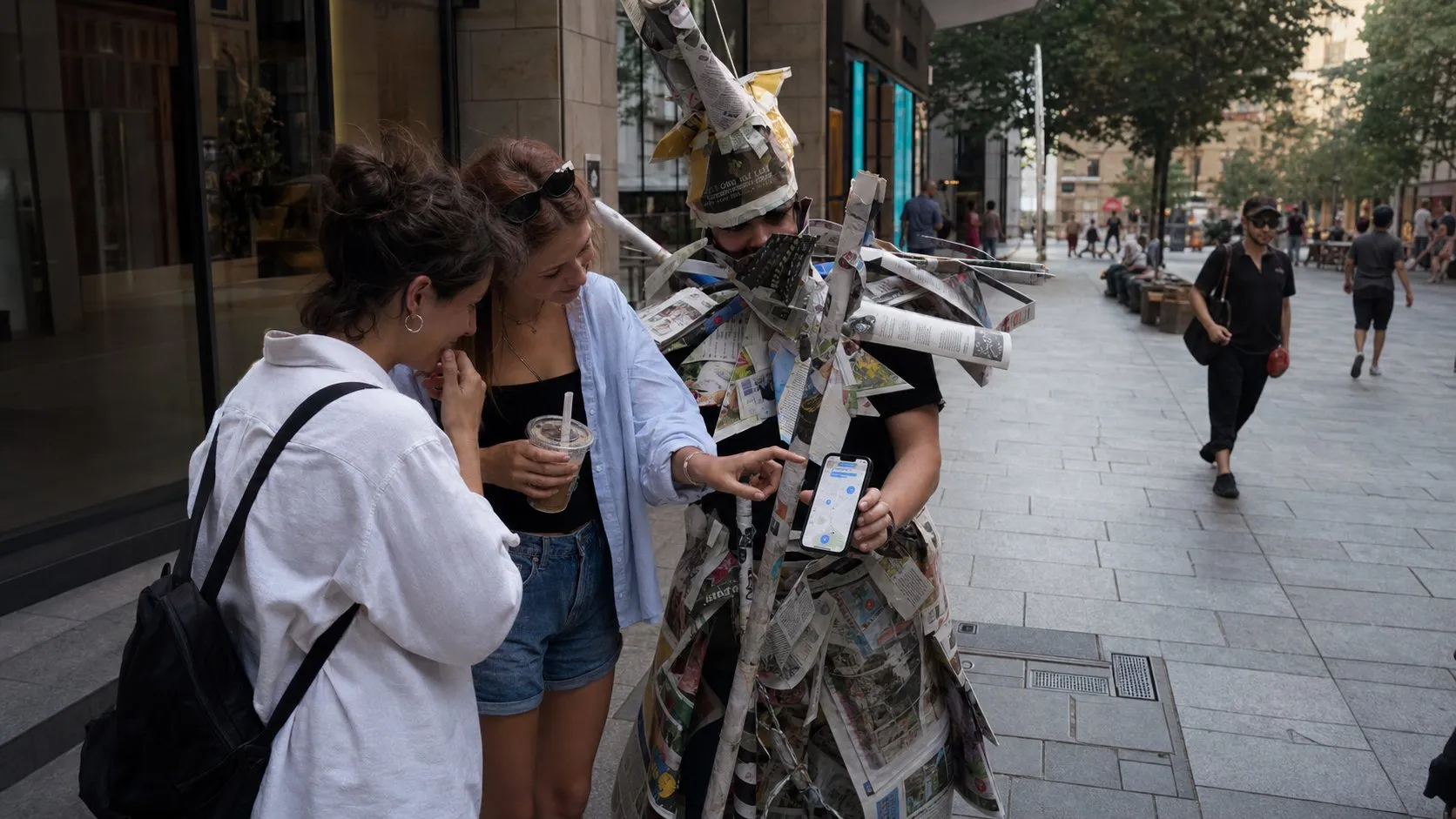 A real city moment showing Karpo helping someone act after using Saner.AI