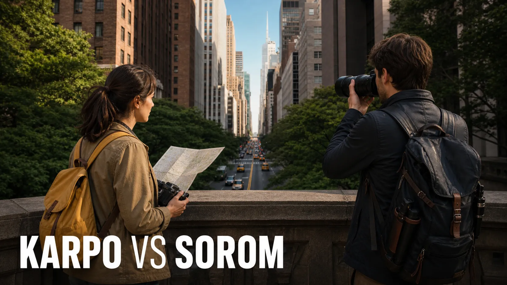 Karpo versus Sorom in a photorealistic editorial comparison.