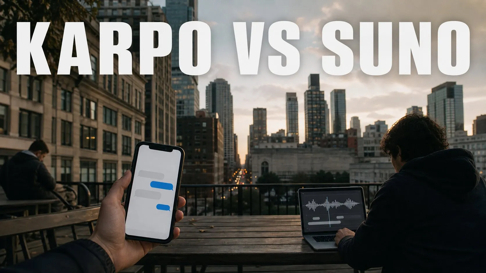 Photorealistic Karpo versus Suno comparison using a architecture establishing composition