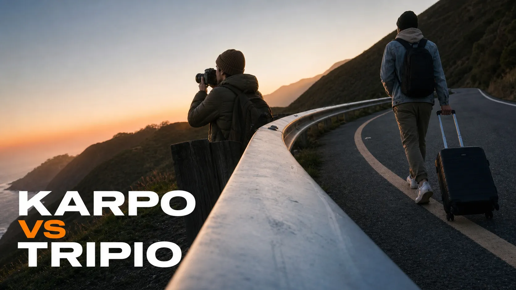 Karpo versus Tripio in a photorealistic editorial comparison.