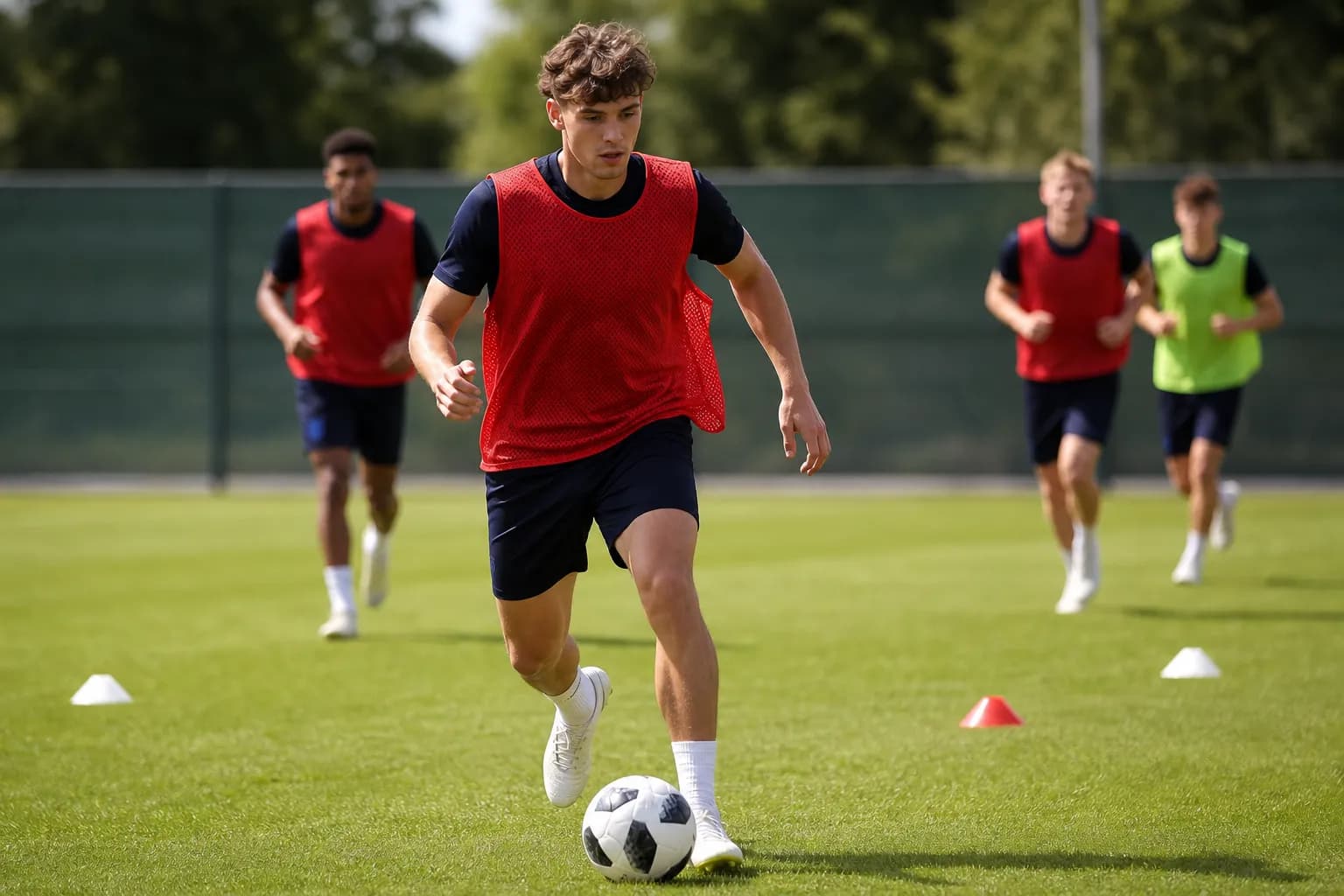 Bright realistic training-ground image for Alex Scott England camp context
