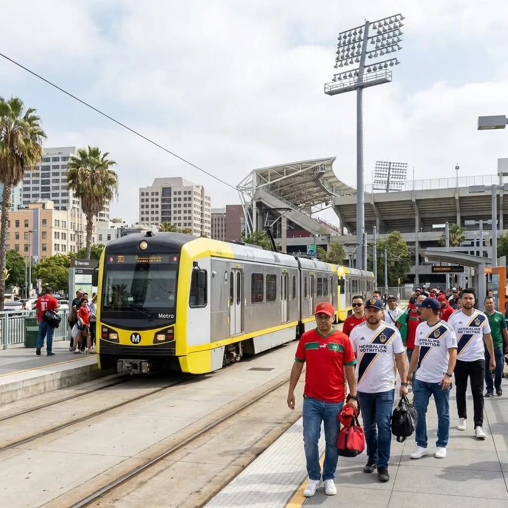 Pre-match scene at SoFi Stadium area
