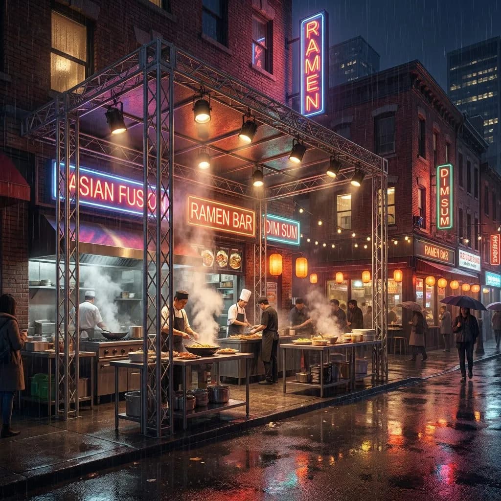 Local food and entertainment scene near the venue