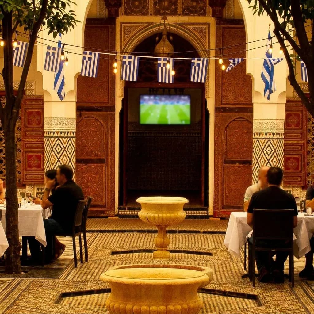 Greece Fans Watch the World Cup in Astoria: Tavernas on 30th Avenue Become Open-Air Stadiums