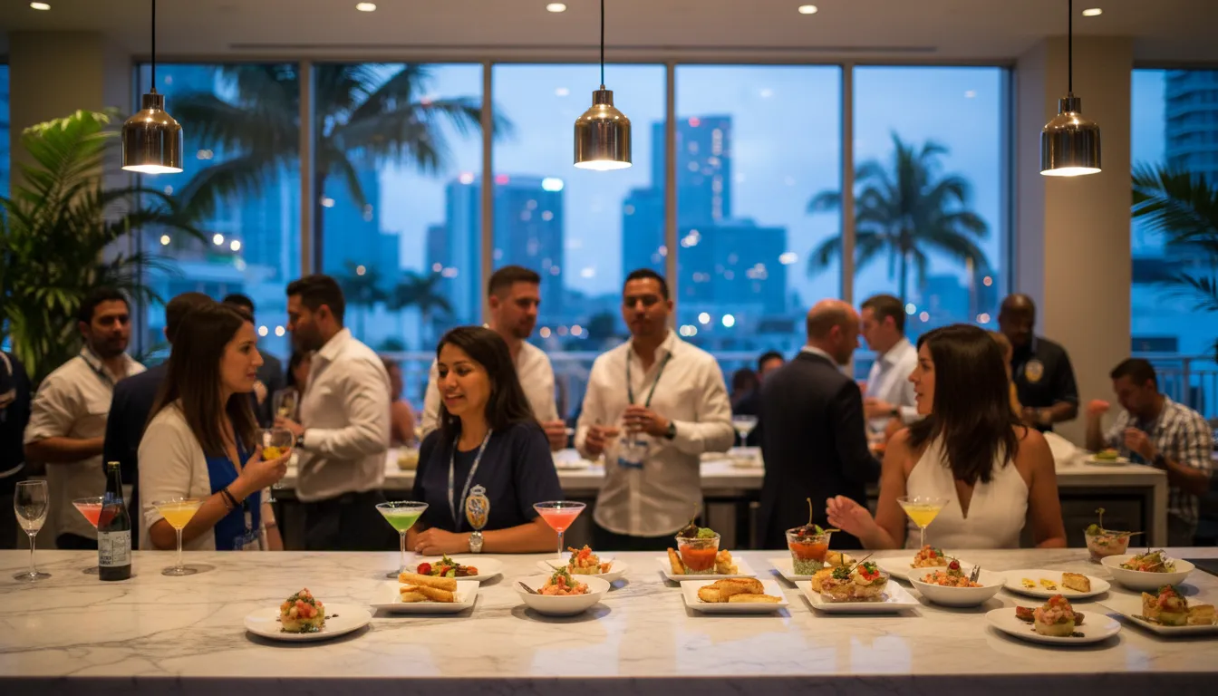 Dining Out for Tigres - Whitecaps Fans: Miami Restaurants with a View — photorealistic Miami editorial scene