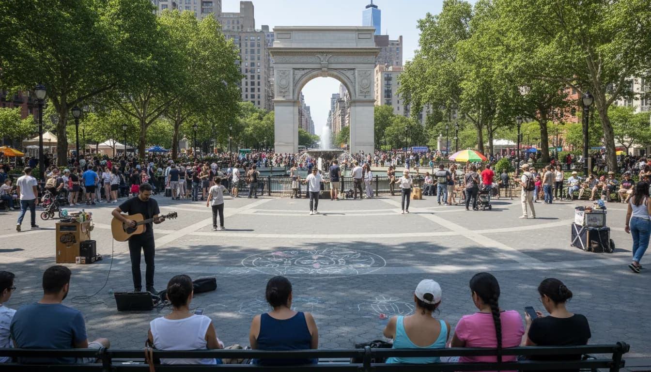 Free Things to Do in NYC While Mystics vs Aces is Trending — photorealistic New York City editorial scene