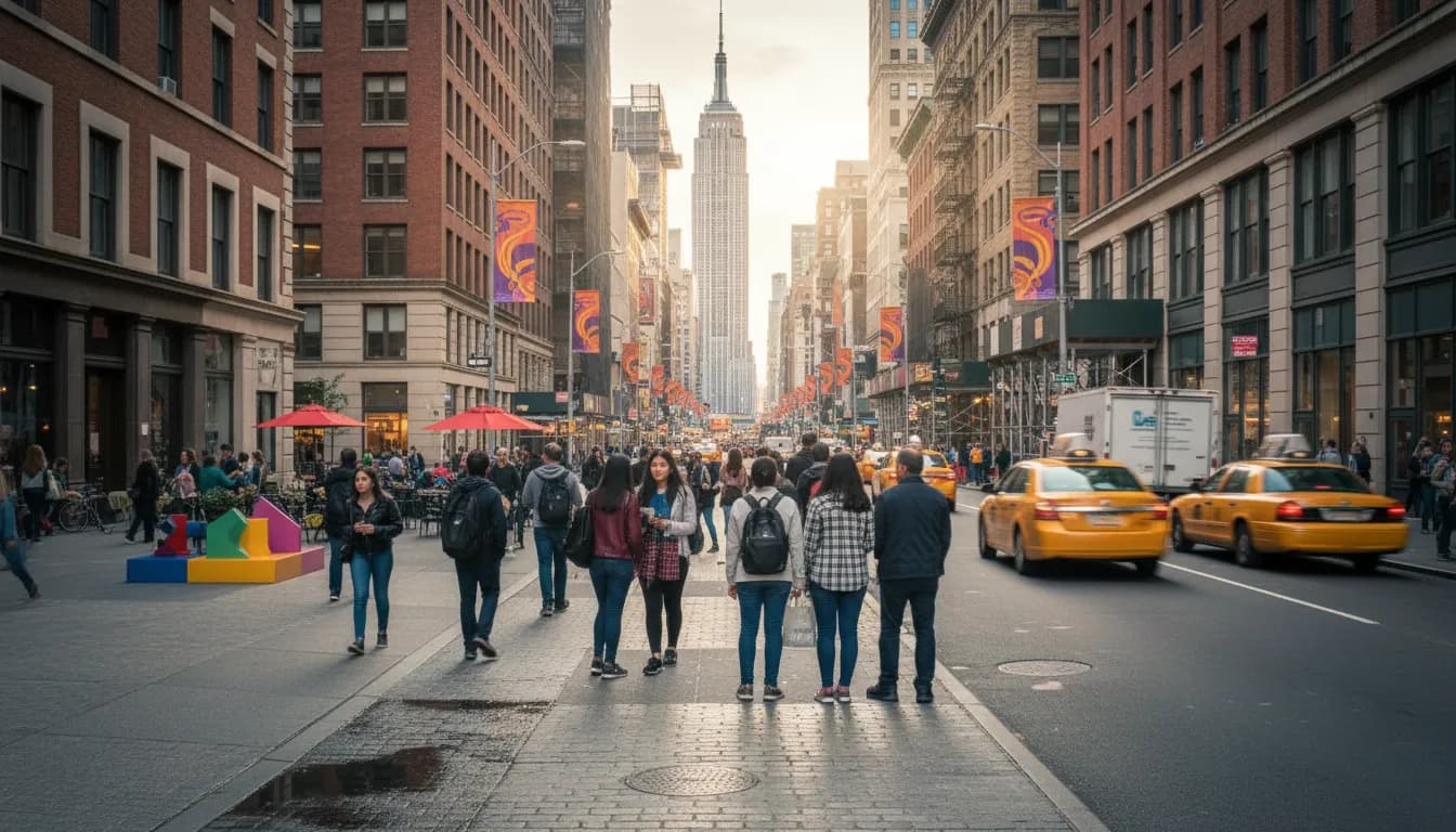NYC Weekend Plans During Mercury vs Sparks Buzz: Activities & Excursions — photorealistic New York City editorial scene