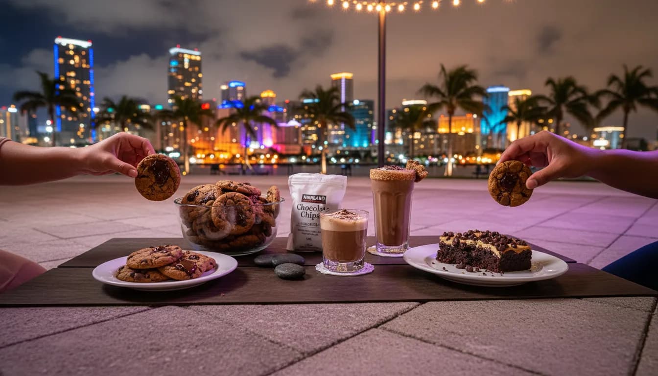 Practical city scene for Miami Nights and Treats: 'Kirkland Chocolate Chips' Inspirations for Local Fun