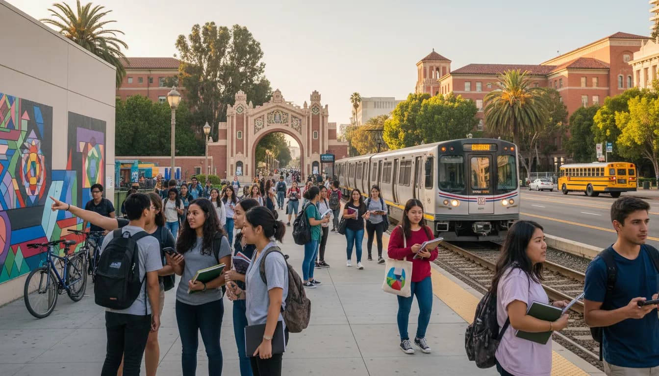 Back to School in Los Angeles: Exploring the City Beyond 'Leagues Cup Standings' — photorealistic Los Angeles editorial scene