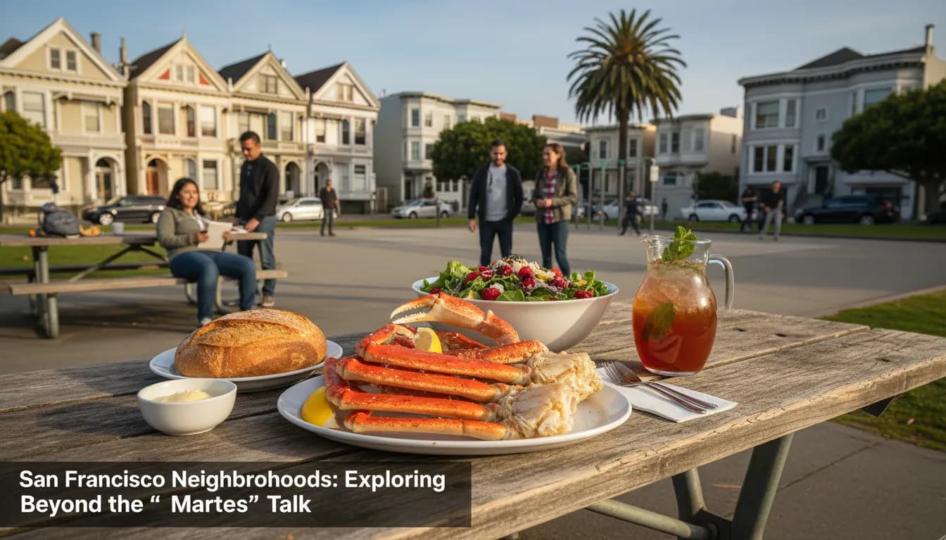 San Francisco Neighborhoods: Exploring Beyond the 'Pirates vs Marlins' Talk — photorealistic San Francisco editorial scene