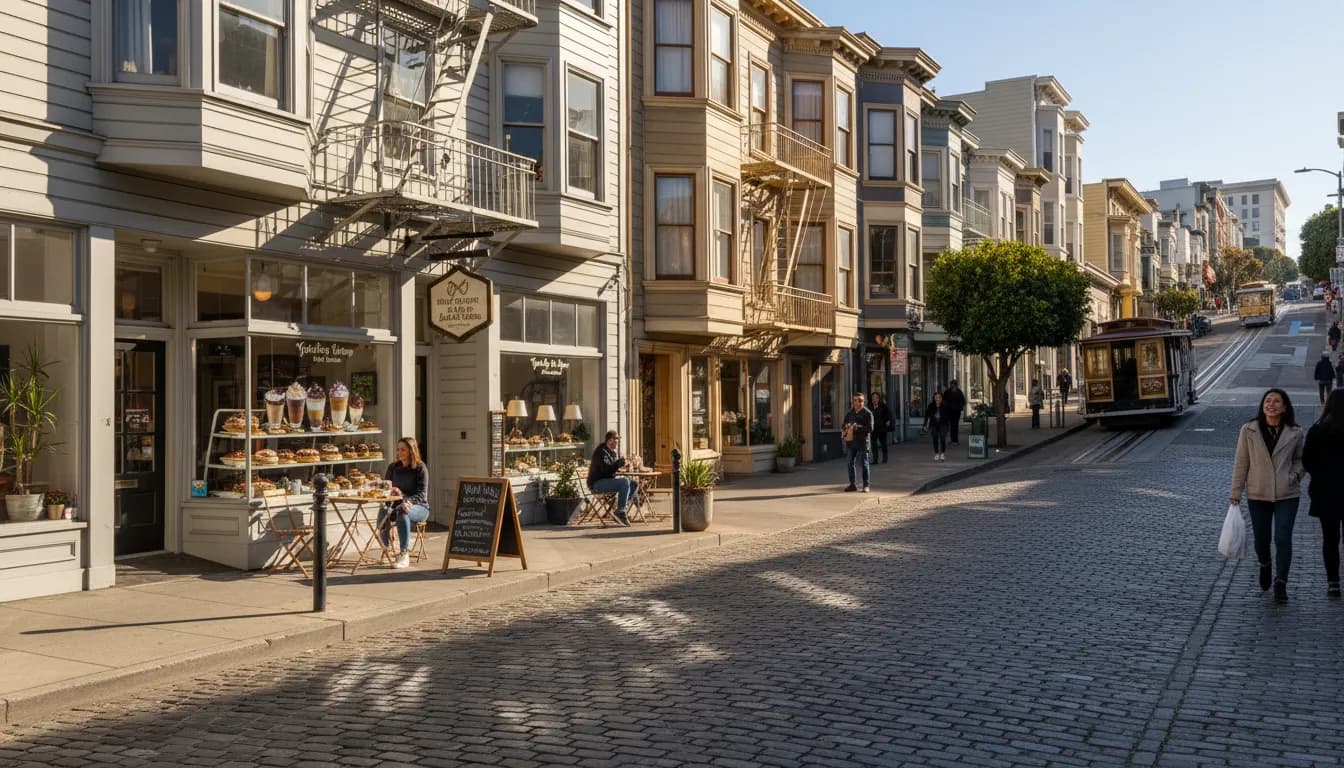 Practical city scene for San Francisco's Sweet Treats: 'Alani Voodoo Vanilla' Inspires Local Coffee & Desserts
