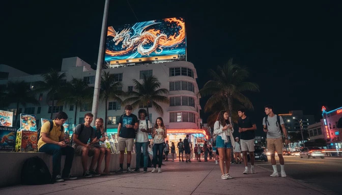 Miami's Back-to-School Buzz: Is 'house of the dragon' Still Trending for Students? — photorealistic Miami editorial scene