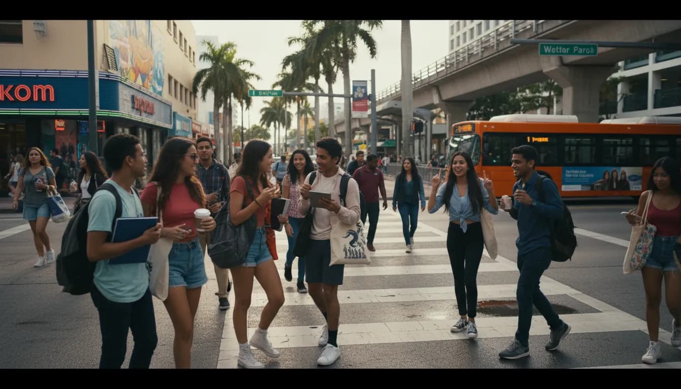 Practical city scene for Miami's Back-to-School Buzz: Is 'house of the dragon' Still Trending for Students?