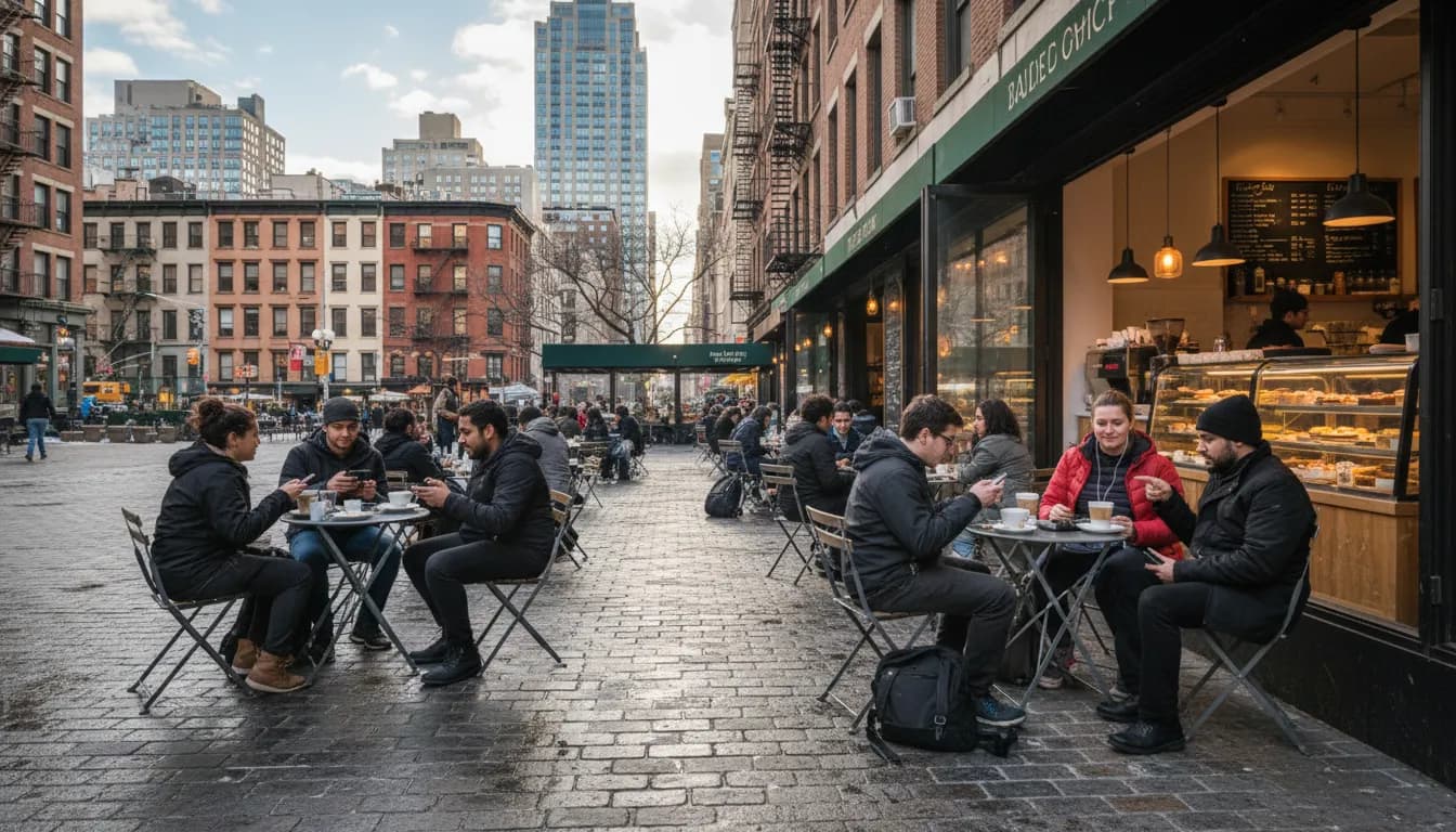 New York City Coffee & Desserts: Fueling Gaming Sessions Beyond 'overwatch patch notes' — photorealistic New York City editorial scene