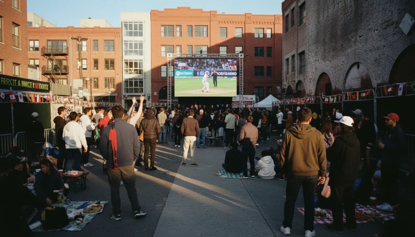 San Francisco's Best Spots for Global Sports Watch Parties: Not 'Boca vs Recoleta' Specific — photorealistic San Francisco editorial scene