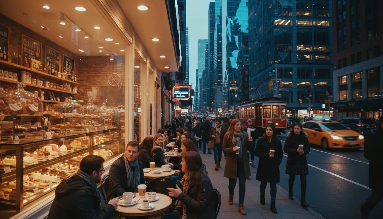 Local detail for Experiencing 'the shards show' in NYC: Best Coffee and Dessert Spots