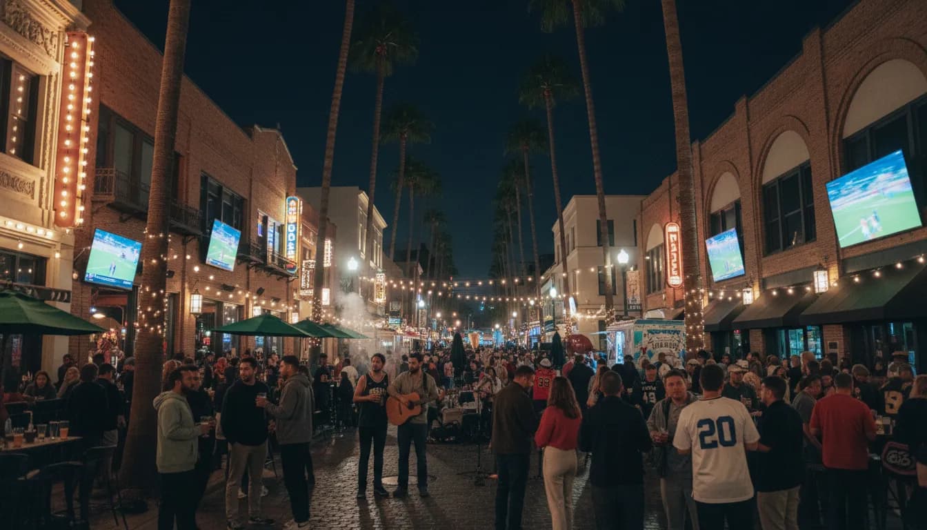 Practical city scene for Los Angeles Sports Social: Local Hangouts Beyond 'toronto open' Events