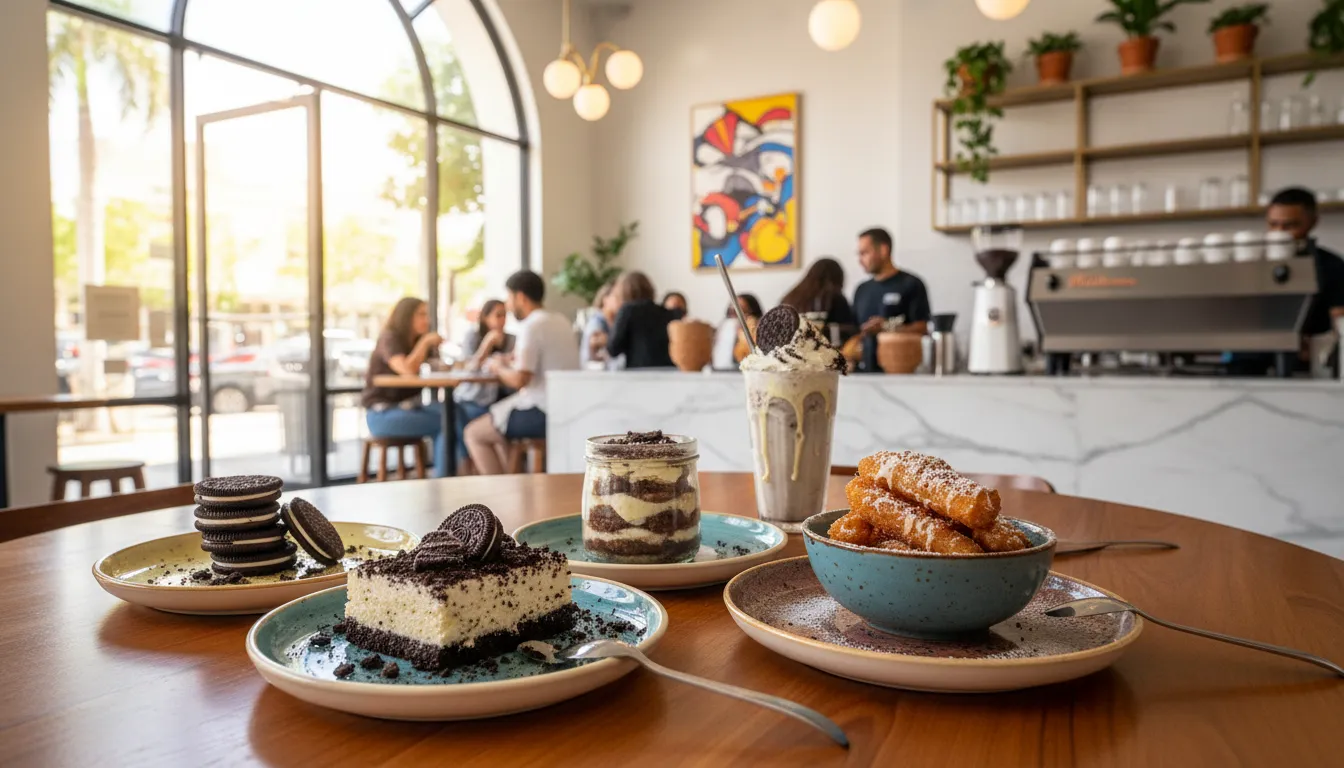 Practical city scene for Miami's Sweetest Spots: Creative Oreo Desserts and Culinary Innovations
