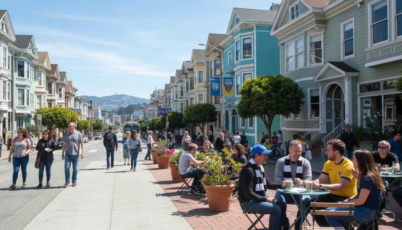 Practical city scene for San Francisco Neighborhoods: A Guide for Sturm Graz vs Fenerbahçe Fans