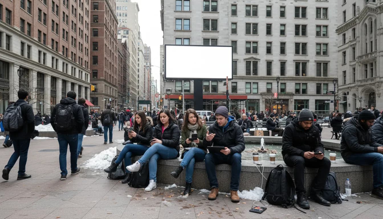 Finding Free Digital Escapes in NYC: Exploring the 'Oblivion Nintendo Switch' Conversation — photorealistic New York City editorial scene