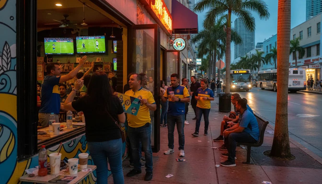 Practical city scene for Miami's Unique Venues for Sports Fandom: The 'América - San Diego FC' Connection