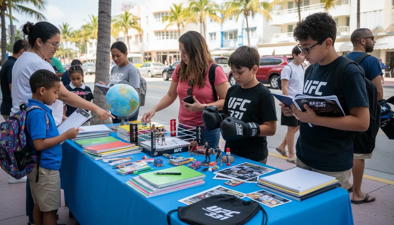 Practical city scene for Miami's Back-to-School Readiness: The 'UFC 331' Trend and Public Interest