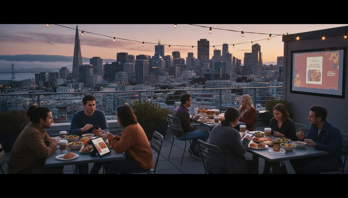 Practical city scene for San Francisco Watch Parties for 'Panera Fall Menu Additions' Enthusiasts