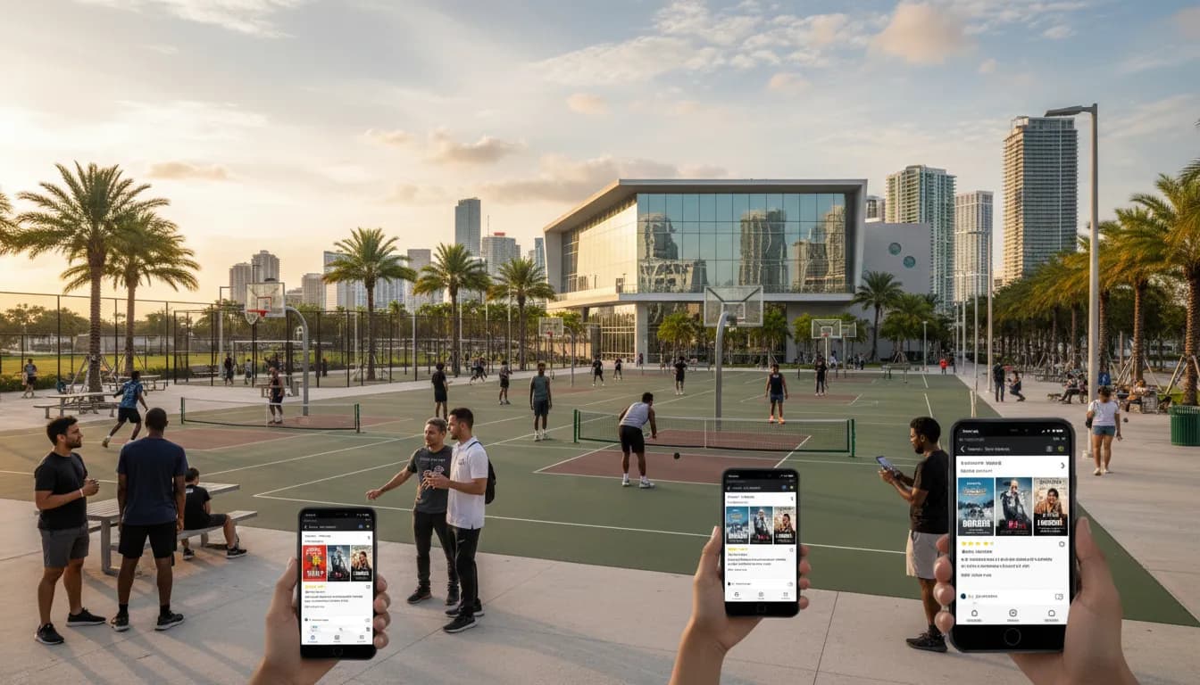 Local detail for Miami Sports Social: Engaging with the 'Letterboxd' Trend in Public Spaces