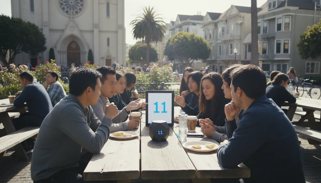 San Francisco's Free Tech Exploration: The 'Pixel 11' Buzz in Public Spaces — photorealistic San Francisco editorial scene