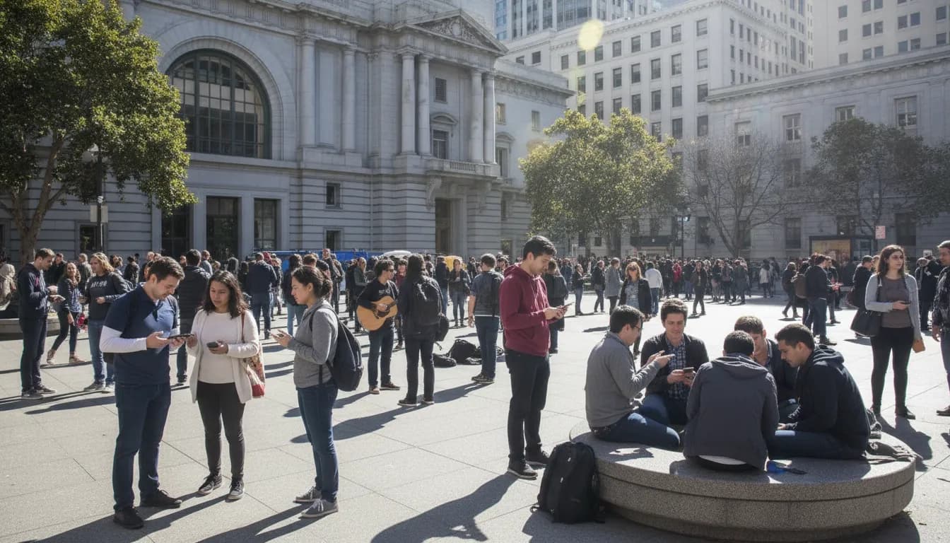 Practical city scene for San Francisco's Free Tech Exploration: The 'Pixel 11' Buzz in Public Spaces