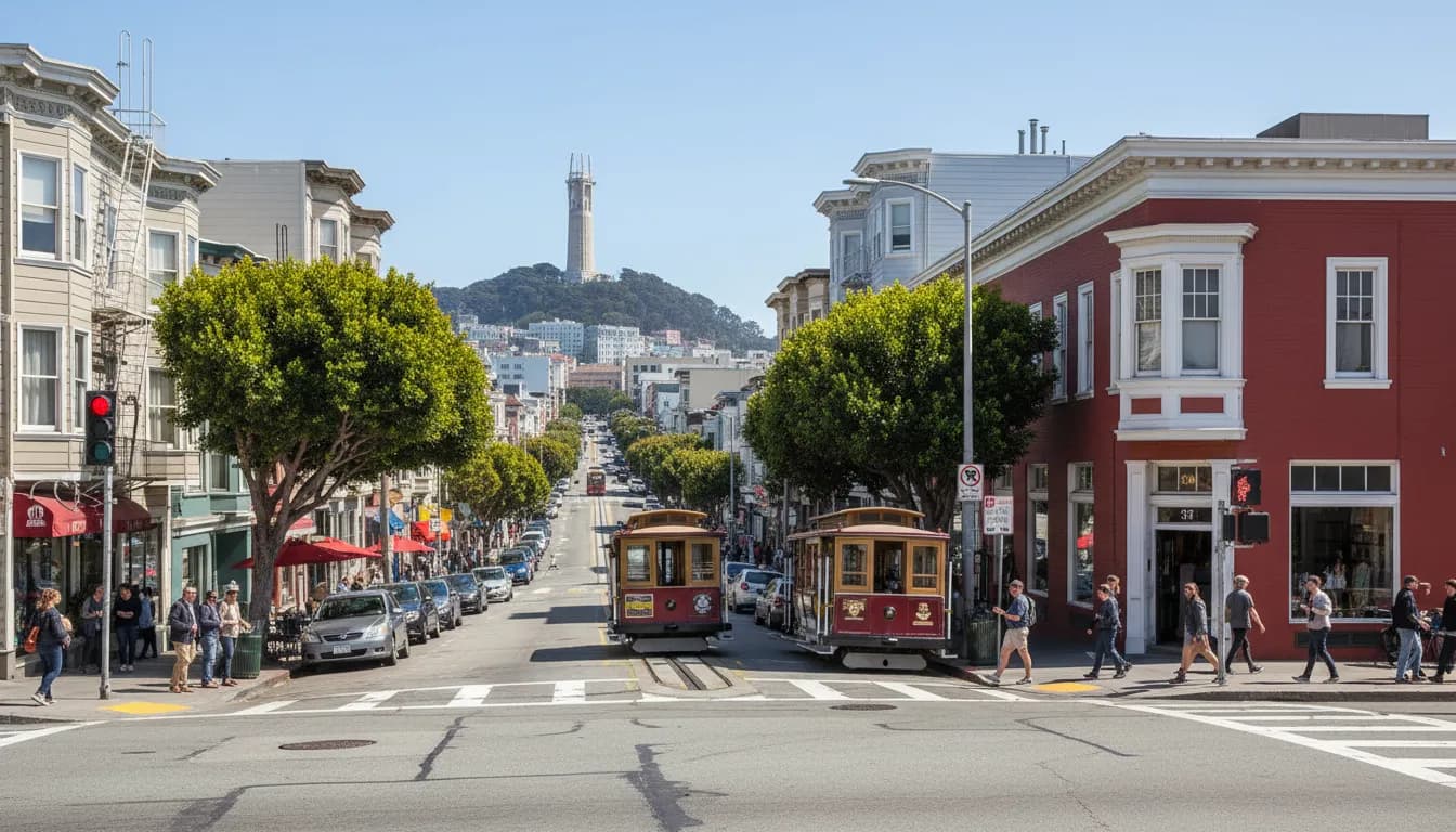 Practical city scene for Weekend Plans Inspired by the Public Conversation Around Jamie Lee Curtis in San Francisco