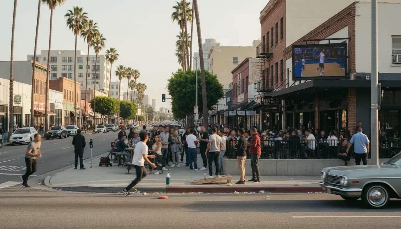 Local detail for Los Angeles Sports Social Scene: Connecting Over Competition and Nicholas Hoult's Appeal