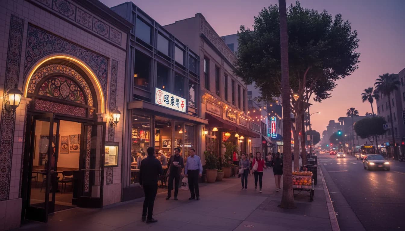 Practical city scene for Los Angeles Restaurants: A Global Culinary Tour, Inspired by BBC's Worldly Reach