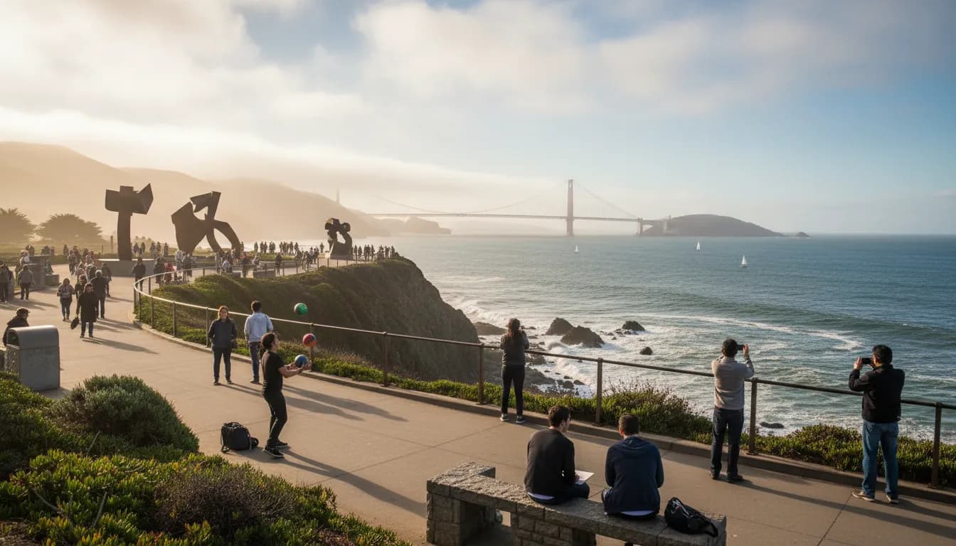 San Francisco's Free Thrills: Discovering Entertainment Beyond Dana White Contender Series — photorealistic San Francisco editorial scene