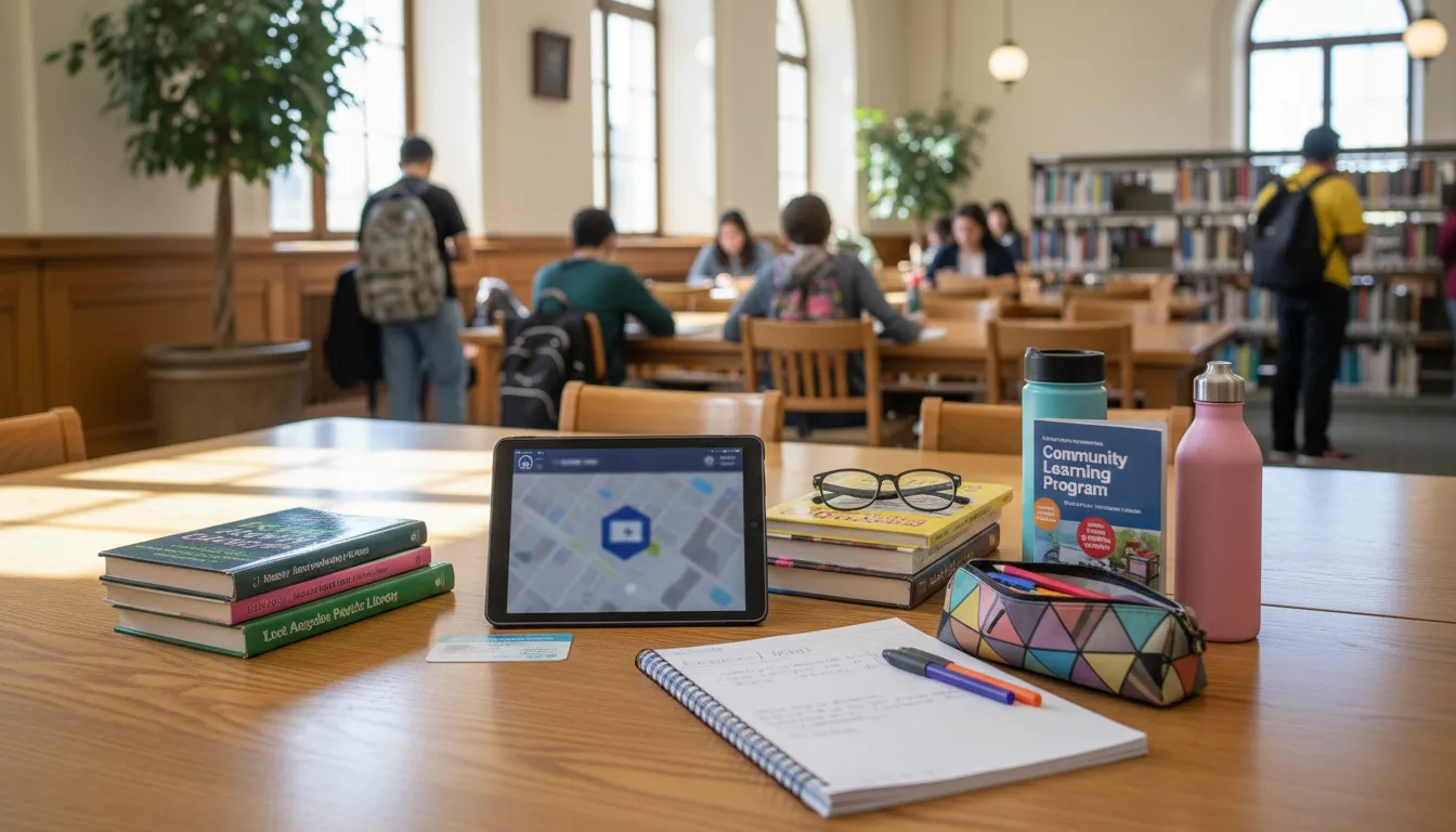 Los Angeles' Back to School Prep: Essential City Resources Beyond Isiah Pacheco Fandom — photorealistic Los Angeles editorial scene