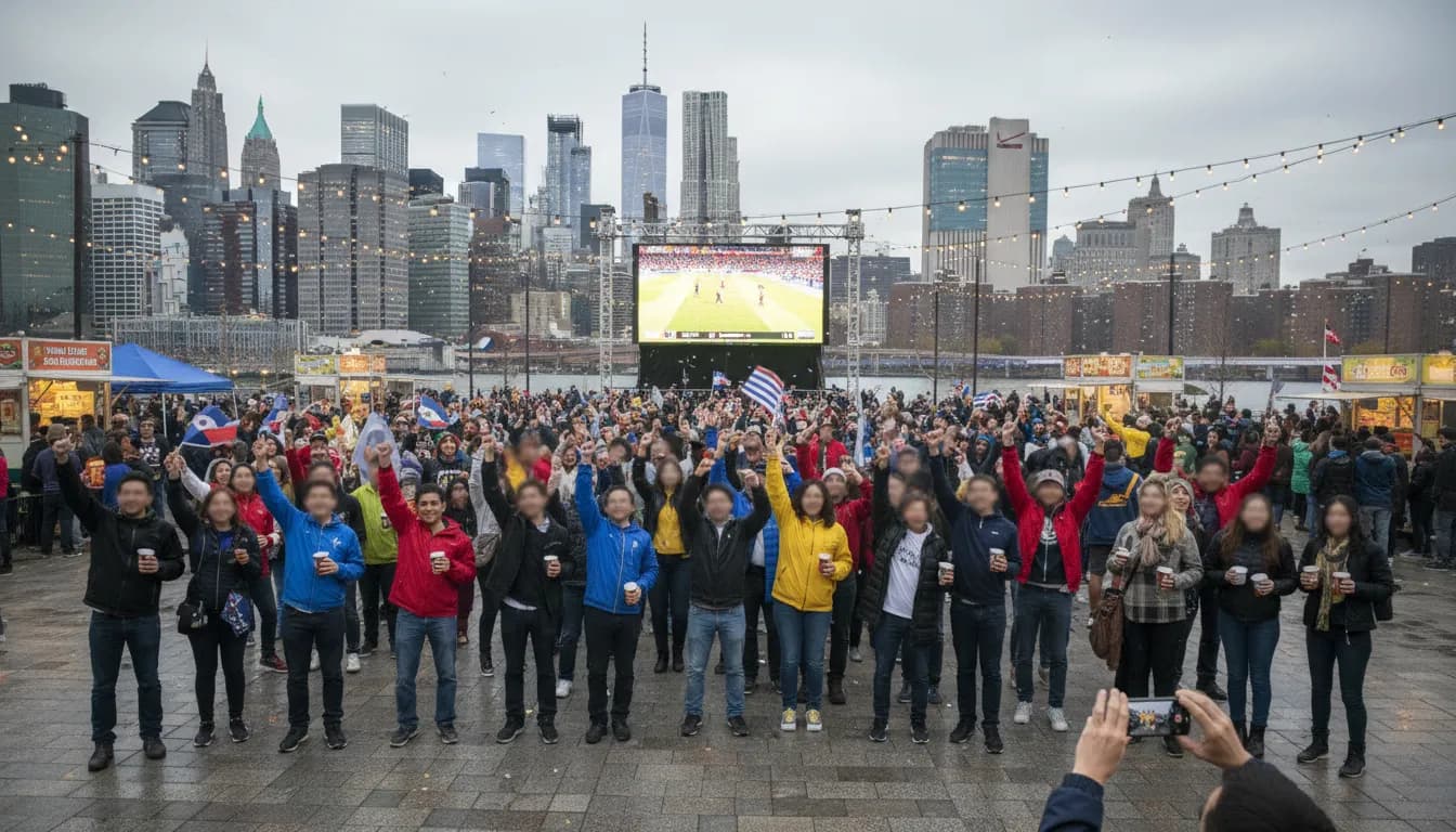 Rodri Buzz: Where NYC Watch Parties Ignite Fandom and Community Spirit — photorealistic New York City editorial scene