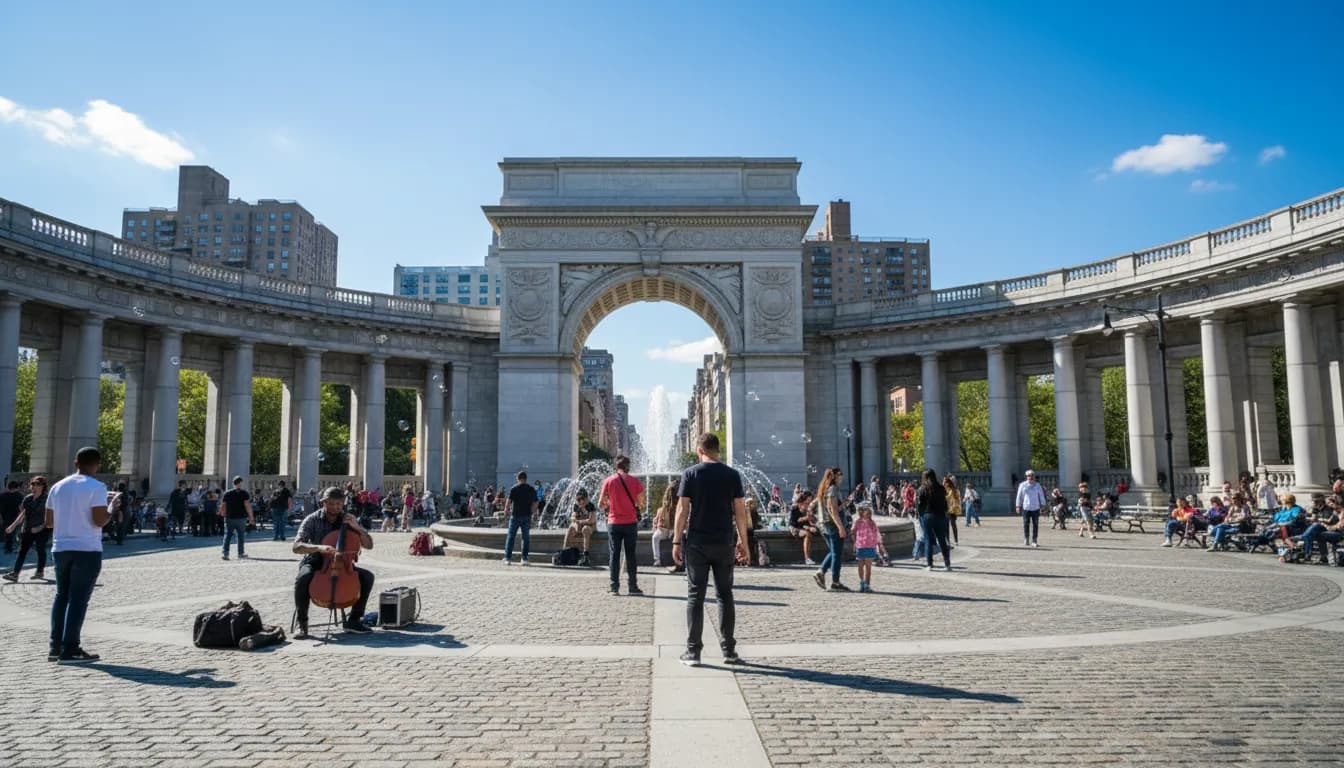 New York City's Free Wonders: Exploring Accessible Activities Beyond Kayla McBride's Influence — photorealistic New York City editorial scene