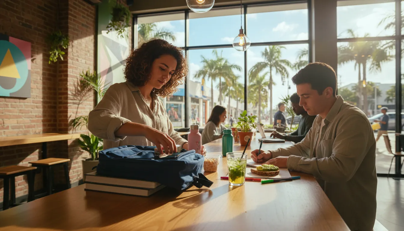 Miami Back-to-School Prep: Energize Your Routine Like Aaron Donald's Dedication — photorealistic Miami editorial scene