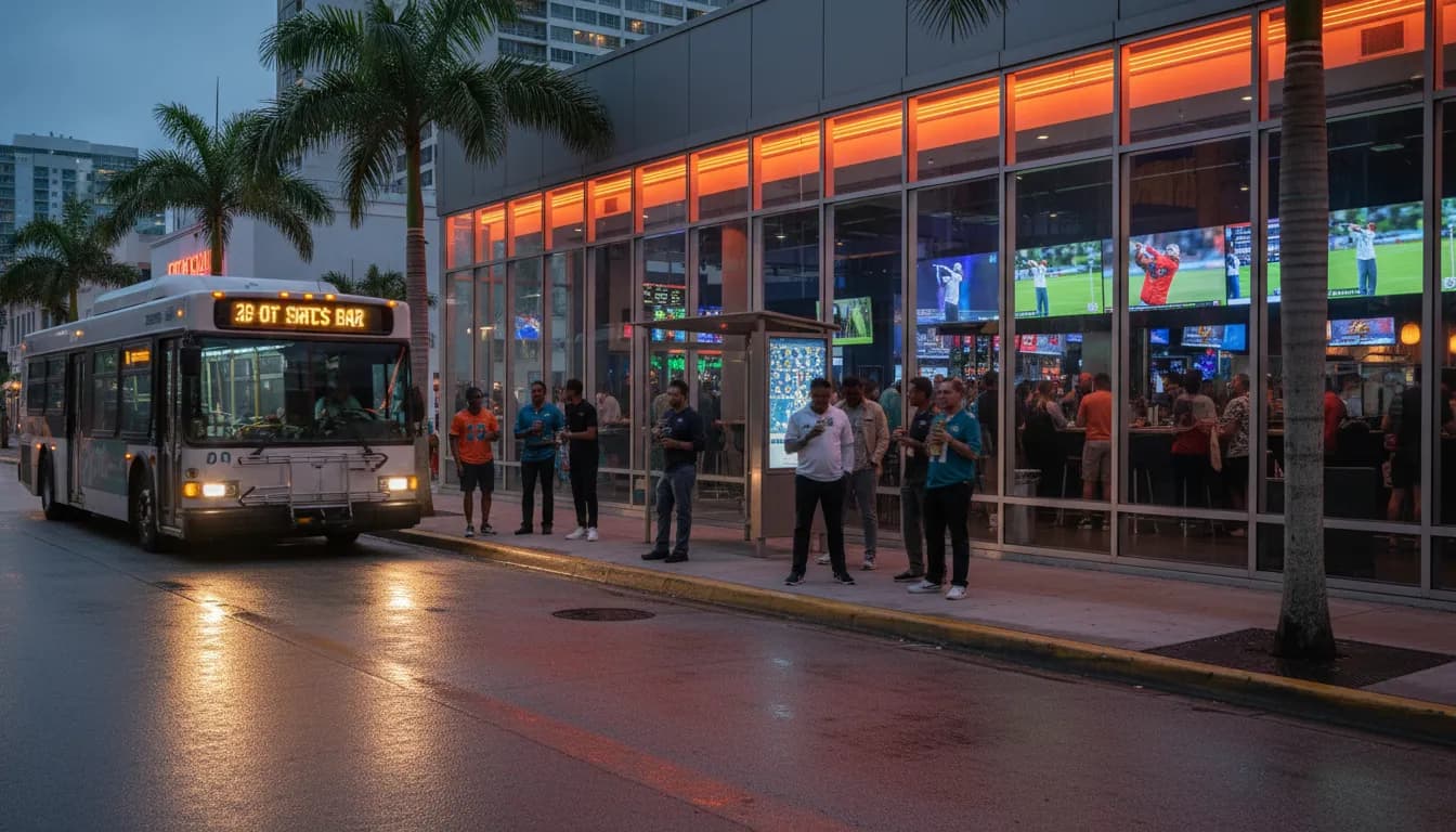 Practical city scene for Miami Sports Social: Connecting Over the Game, Inspired by Charl Schwartzel's Precision